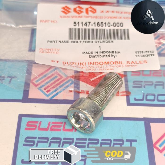 AV- 51147-16510-000 Baut Pipa Suling Shock Depan Suzuki Shogun FL 125 Ori