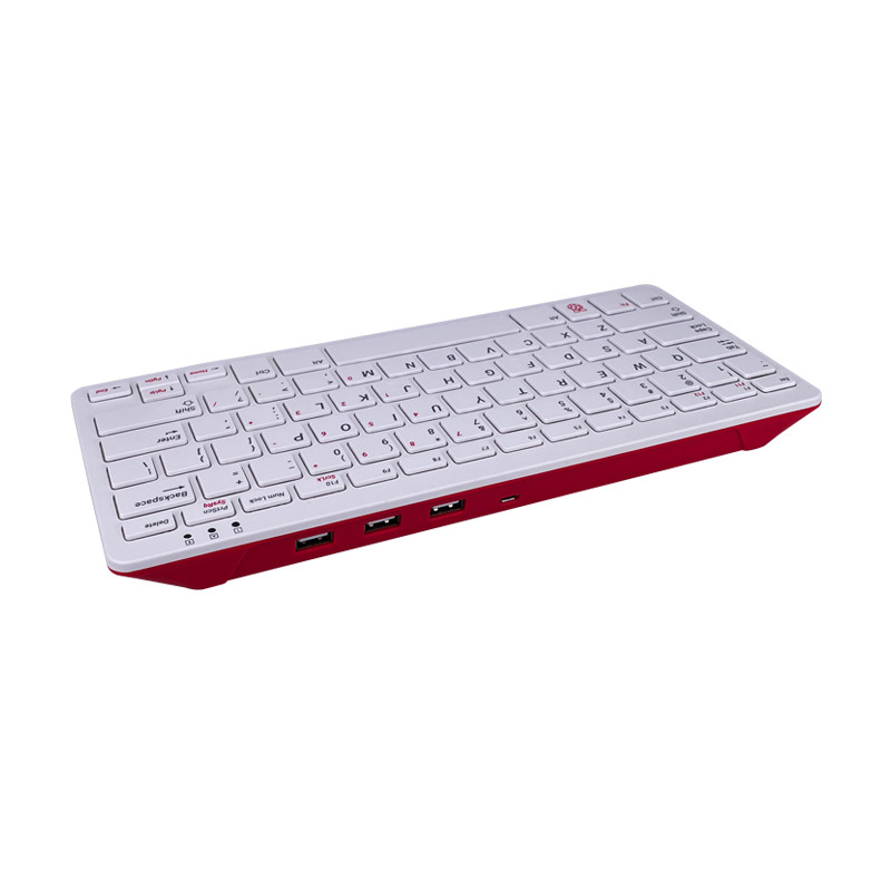 Official Raspberry Pi Keyboard and Hub for Raspberry Pi 2 / 3 / 4 , Official Raspberry Pi Mouse Red 