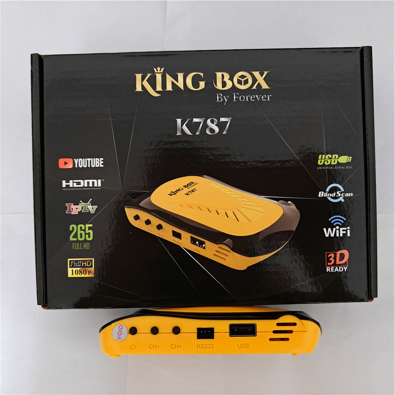 King Box K787 Forever Satellite TV Receiver Support Forever IKS Apollo5 PowerVU Biss Decoder STB H.2