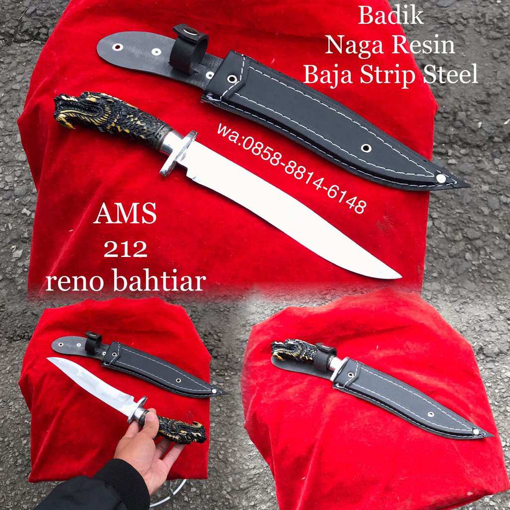 Golsem Pisau Badik Naga Resin Asli Cibatu Terbaru