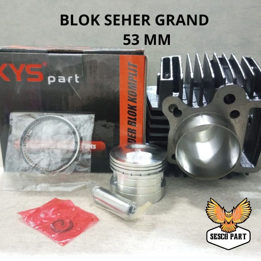 BLOK SEHER ASSY GRAND BORE UP 53 MM CYLINDER BORING SET GRAND/ASTREA/PRIMA MOXIS TERBAIK