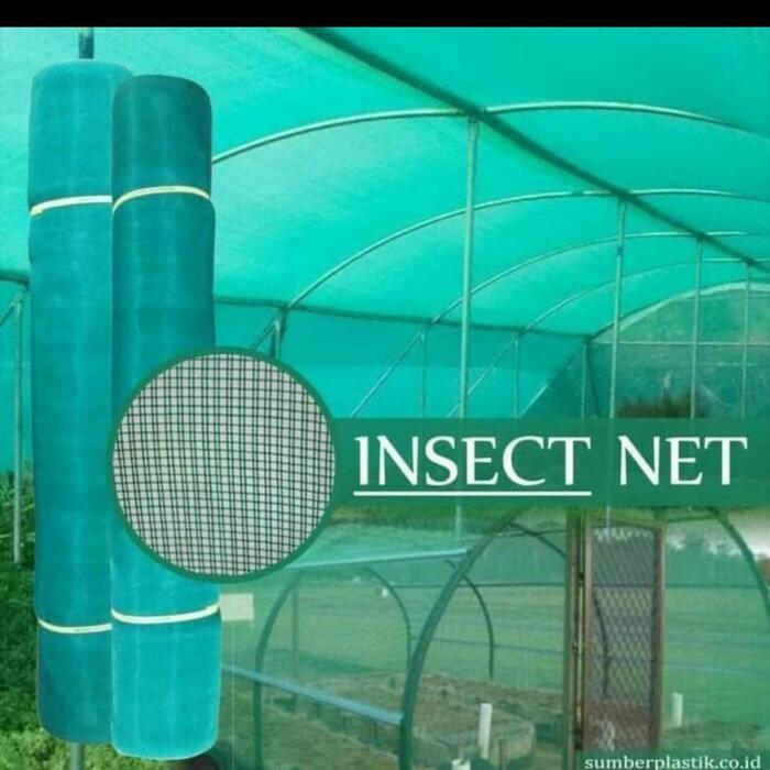 PROMO  insect net hijau lebar 2 meter/jaring greenhouse/jaring pengaman hama