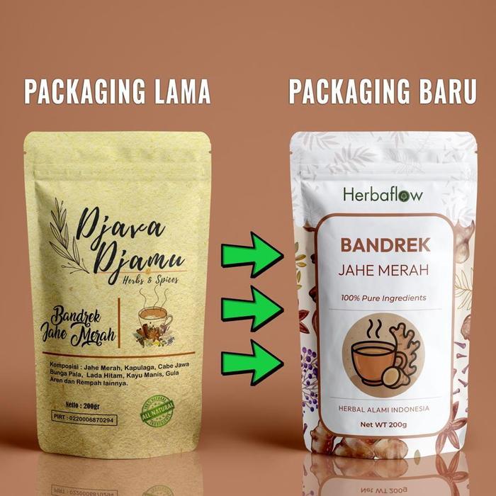 BANDREK JAHE MERAH BUBUK | WEDANG JAHE MERAH  Minuman Rempah Sehat - 200GR