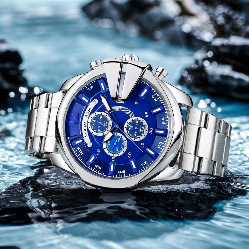 Ori Jam Tangan Pria Cristiano Aillen 0832g Quartz Stainless Steel Analog