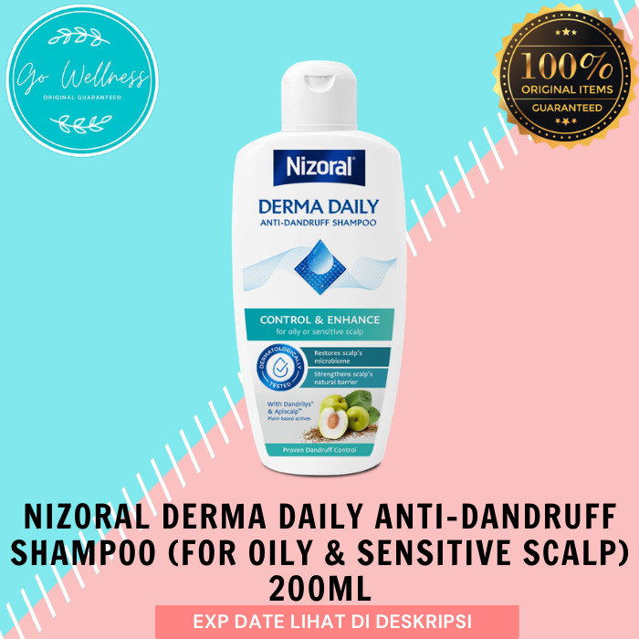NIZORAL Derma Daily Anti-Dandruff Shampoo For Oily & Sensitive Scalp 200ml