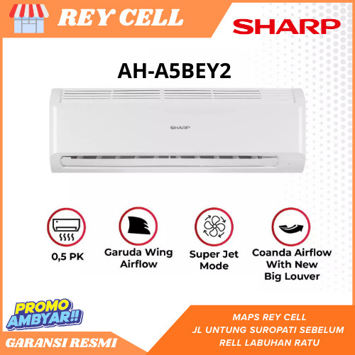 NEW Ac Sharp 1/2 PK BEY/ BBY low wat 350w garansi resmi free vacum bandar lampung