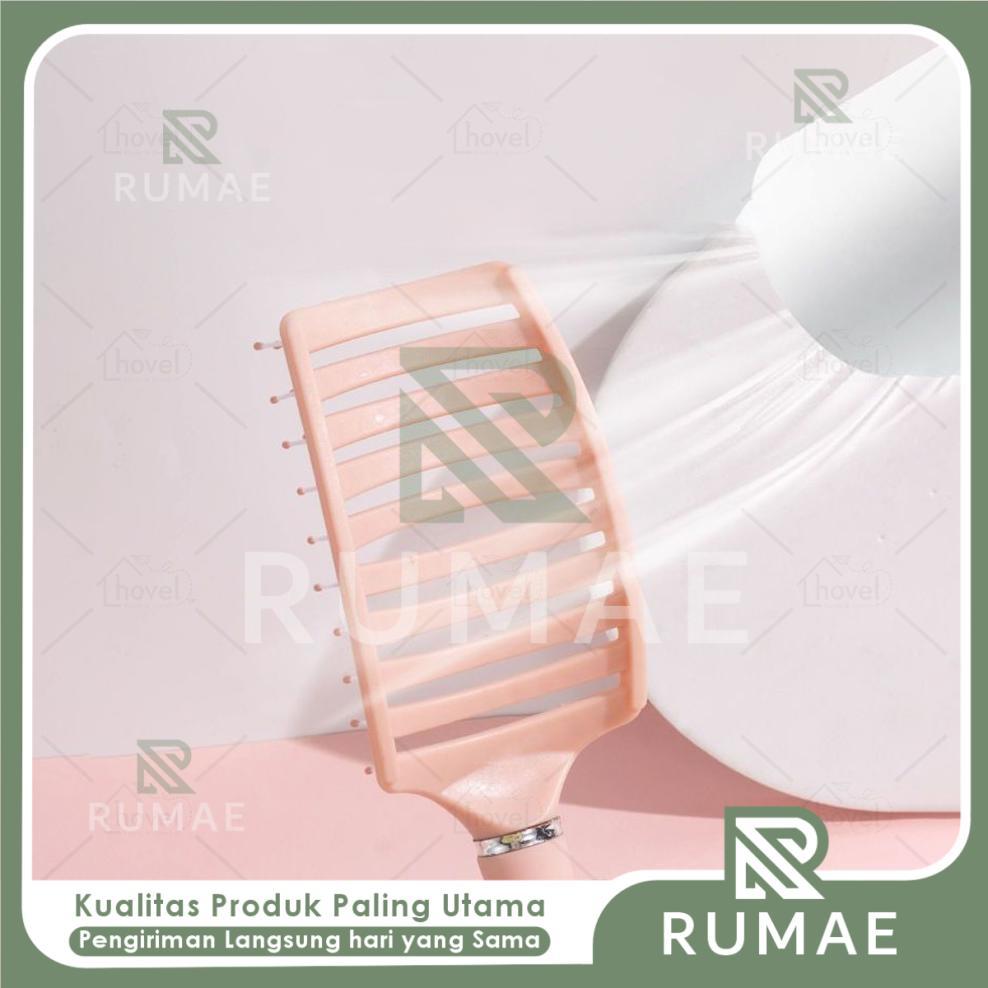 RUMAE Sisir Rambut Wanita Jumbo Anti Kusut Soft Comb Brush Dengan Pijat Kulit Kepala Untuk Perawatan