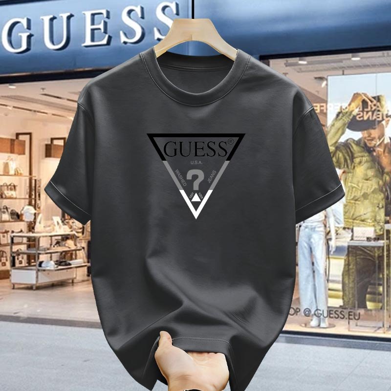 Kaos Guess Original 100% Pria Model Casual Street Fashion Nyaman Lengan Pendek T-shirt Bestseller