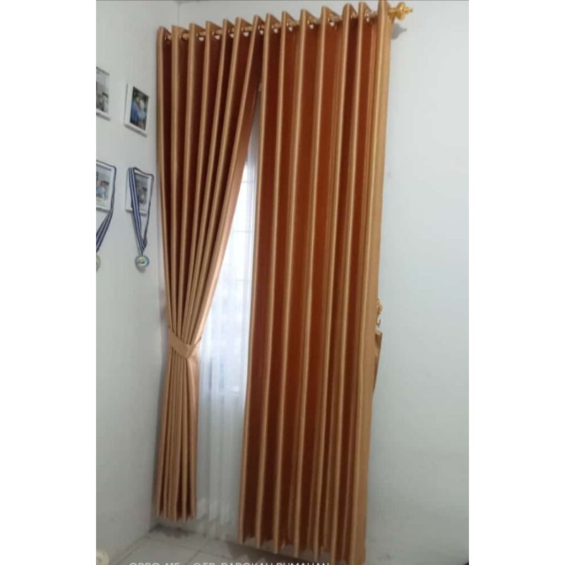 TRISAKTI GORDEN POLOS BLACKOUT Warna Gold Gorden Pintu Gorden Jendela Gorden tebal Gorden Aestetic
