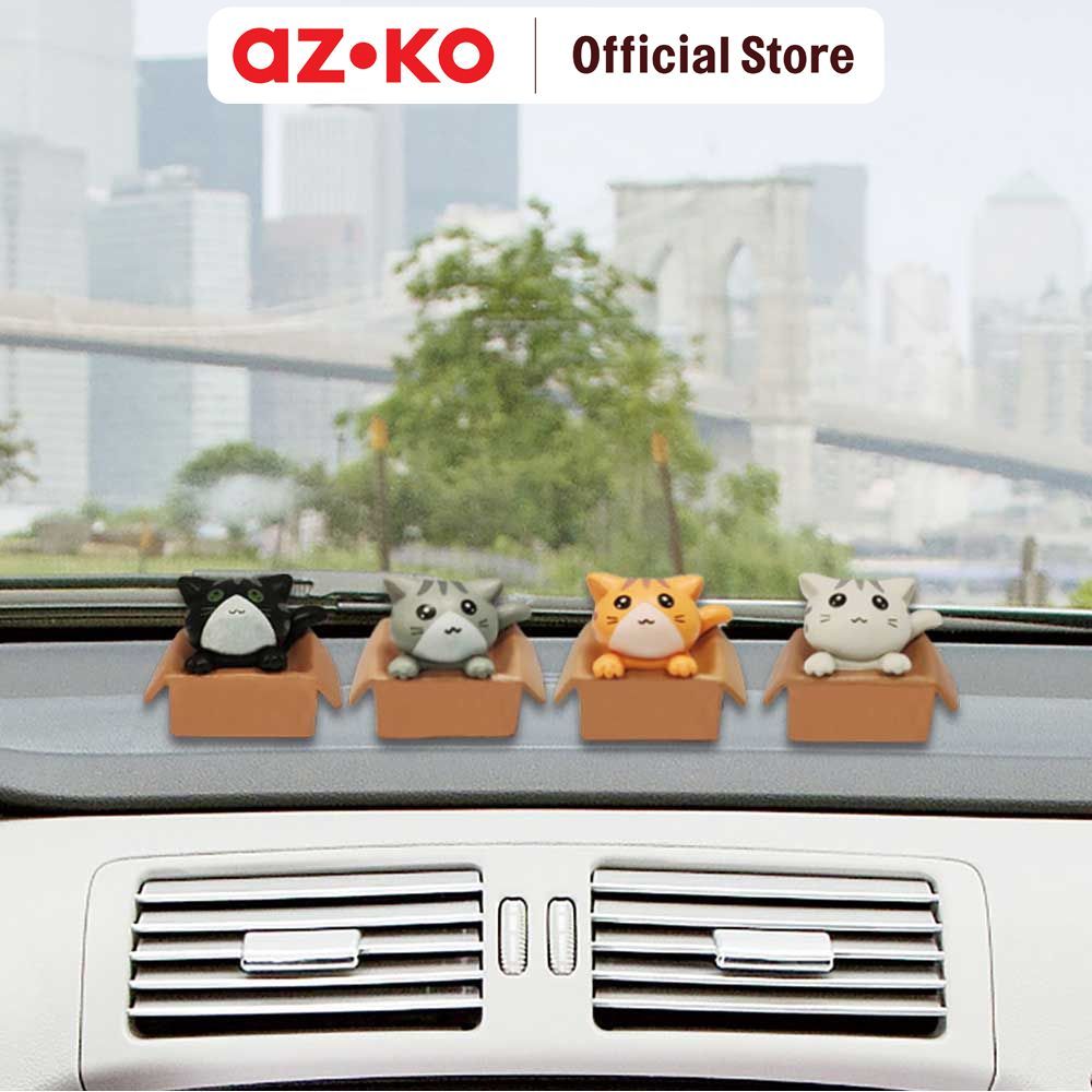 AZKO Otto Klasse Set 4 Pcs Ornamen Dashboard Mobil Kucing Mix-B Dashboard Miniatur Hiasan Aksesoris 
