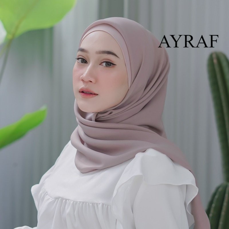 hijab segiempat bella square bahan pollycotton size 110x110/hijab kerudung bella square warna coklat