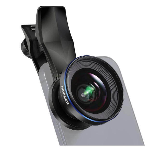 NEEWER LS-42 Pro 18mm HD 100° Wide Angle Lens with 67mm Filter Adapter  for Phone Cage Rig with 17mm
