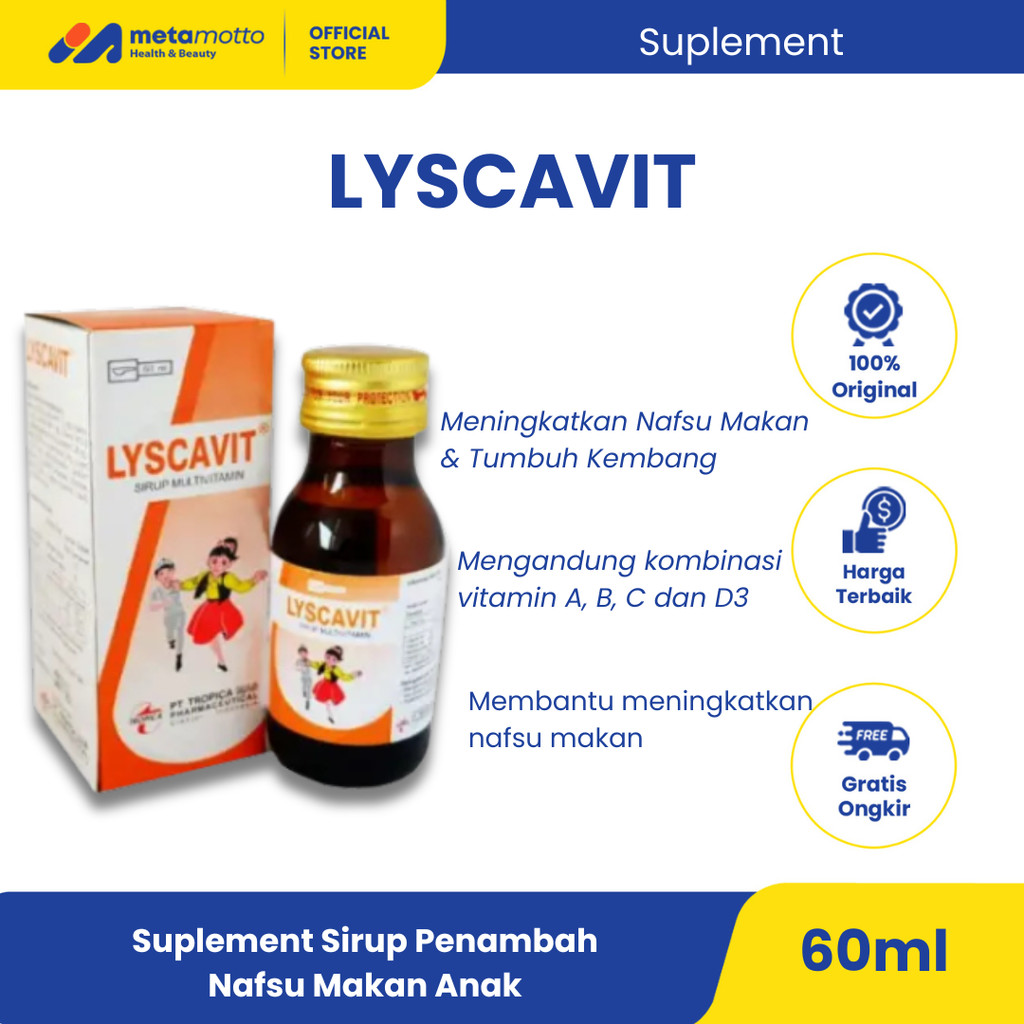 LYSCAVIT SIRUP 60 ML - MULTIVITAMIN - Metamotto Karya
