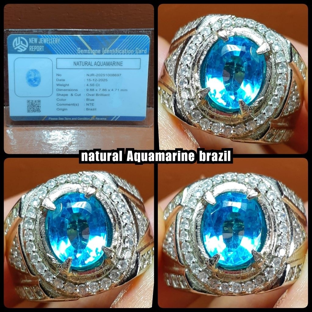 natural batu permata Aquamarine beryl asli brazil ya
