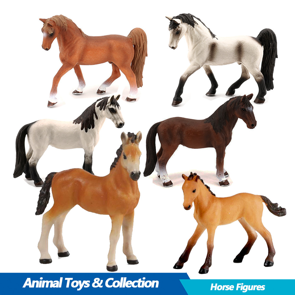 Farm Toys Animals Horse Figures Lusitano Falabella Quarter Toy Horses Foal Stallion Animal Figurines
