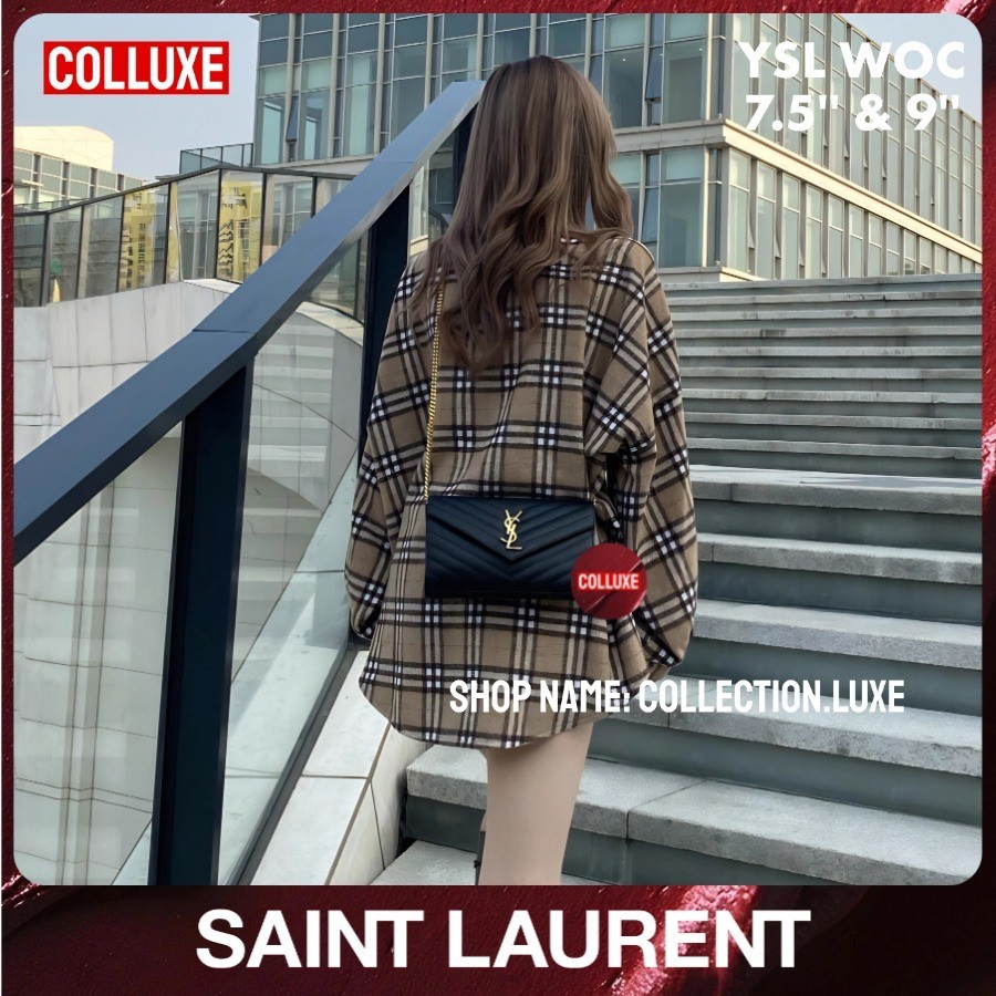 <colluxe>Saint Laurent YSL Envelope woc 9'' & 7.5'' Chain Bag, model populer, cantik, elegan, laris 