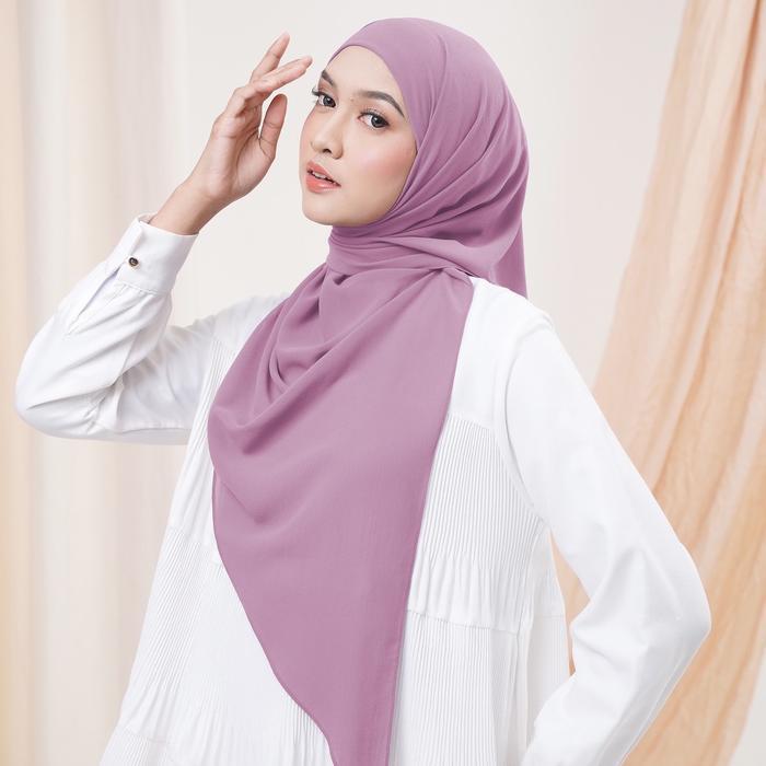 Nabillasyal | Hijab Segiempat Inner 2 in 1 | Hijab Semi-Instant | Ceruti | Hanna Series - Purple