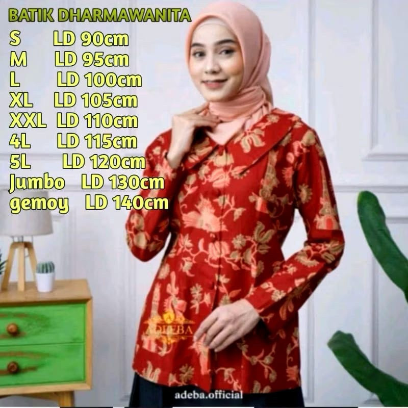 BUPESHOP Batik Dwp persatuan lapis furing/batik dwp darma wanita persatuan sudah lapis furing