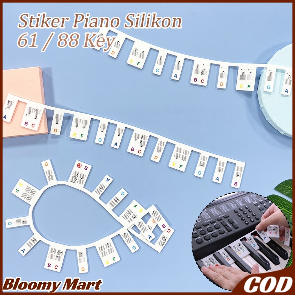 Stiker Keyboard Piano Silikon Stiker Tuts Keyboard Piano Keyboard Stiker Not Piano | Reusable Silico