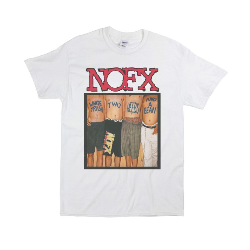 (COD) KAOS / T SHIRT / NOFX / KAOS BAND NOFX WHITE TRASH TWO HEEBS AND BEAN