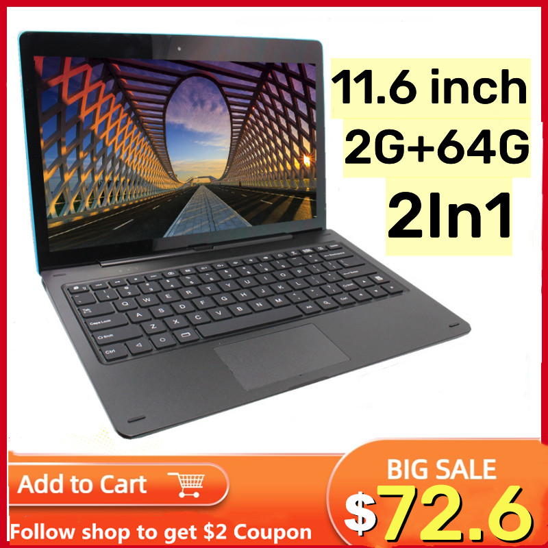 11.6''Tablet PC 2IN1 With Docking Keyboard 2GB DDR+64GB Windows 10 WIFI G12 Touing Screen1366*768 IP