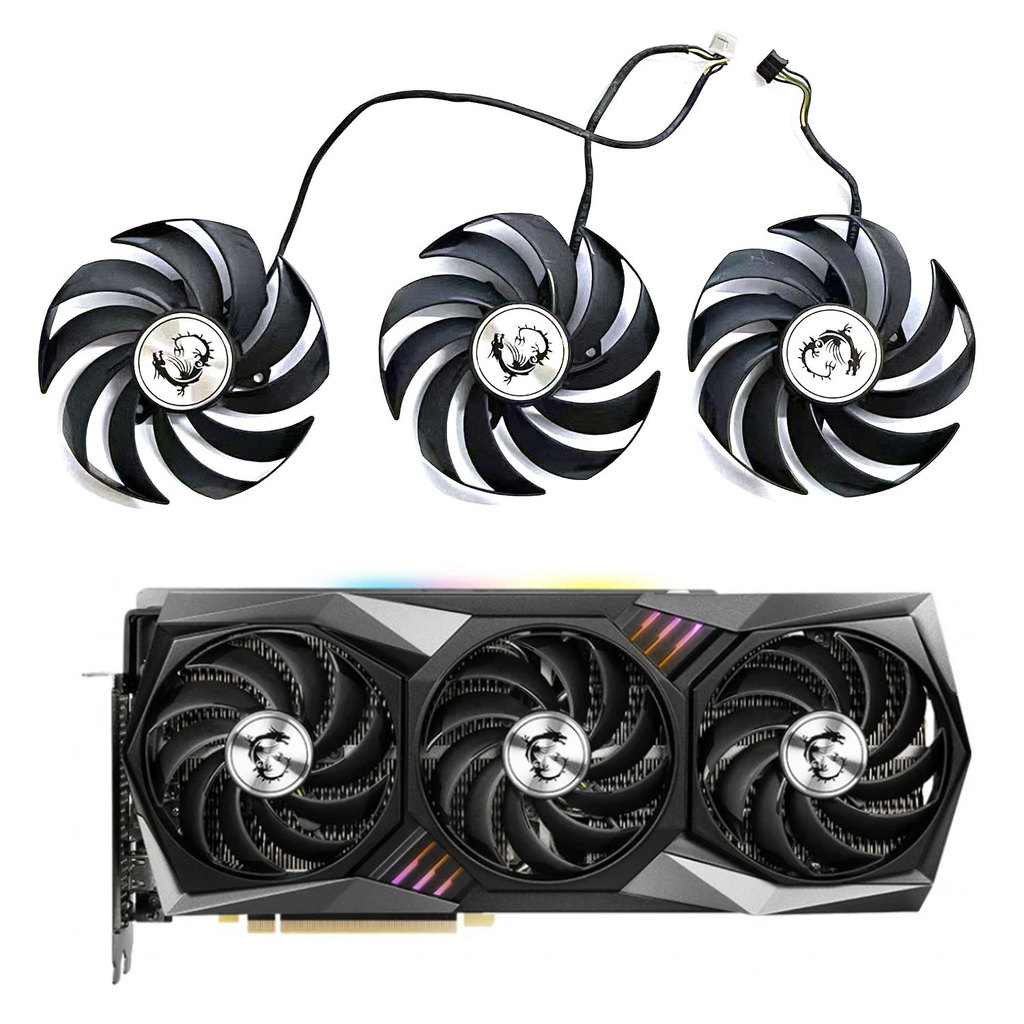 New GPU Fan Dual Ball 4PIN PLD09210B12HH for MSI Geforce RTX 3060 RTX 3060 Ti RTX 3070 RTX 3080 RTX 