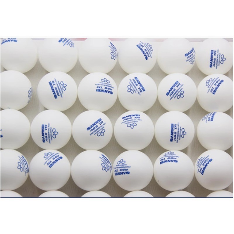 100 pcs Sanwei New Materials Plastic Table Tennis Ball Ping Pong Racket Balls Abs 40+ for Robot  Raq