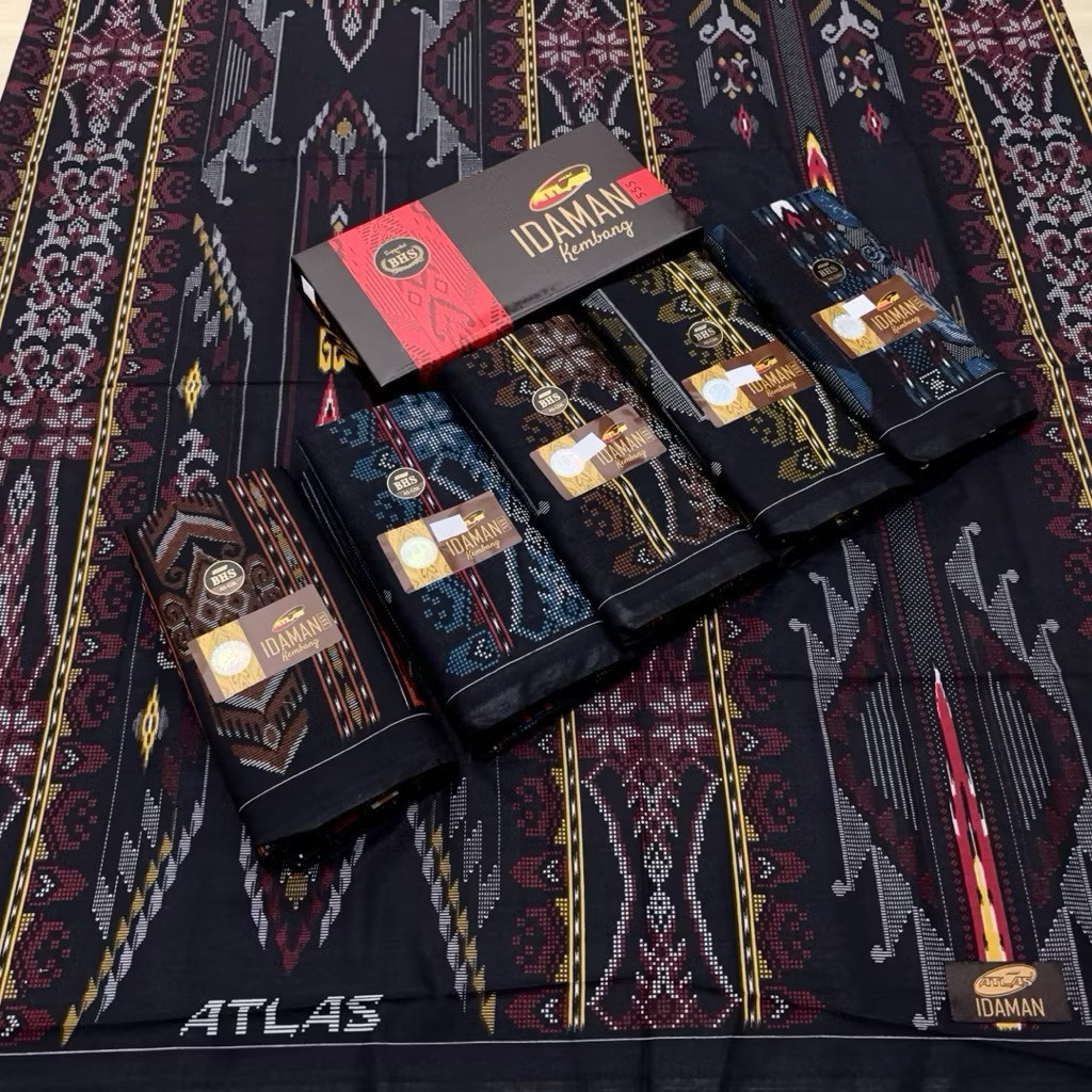 Sarung Dewasa Atlas Idaman Motif Kembang BGL Akasia BHS SGE Tenun Premium Halus Adem Lembut Tidak Ga