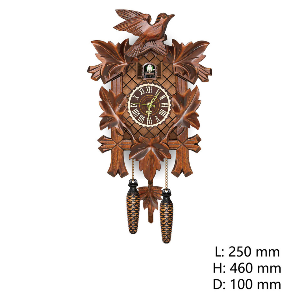 German Black Forest Cuckoo Clock Retro Nordic Style Wooden Cuckoo Wall Clock In Stock