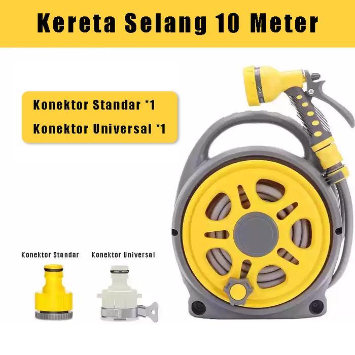 Paket 1  Set  Semprotan + Selang Fleksibel 12 Meter Terbaru – Semprotan Air Multifungsi untuk Menyir