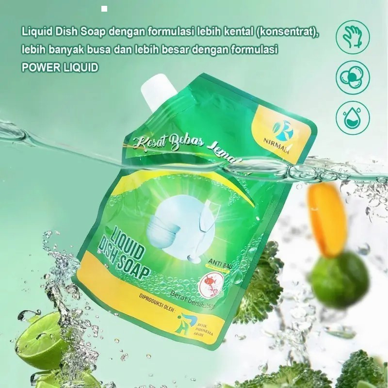 Sabun Cuci Piring Cair Jeruk Nipis 500ml - Pembersih Piring Terbaru, Efektif Busa Tebal, Anti Bau, M