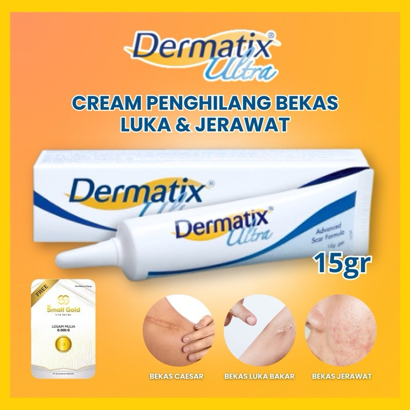 Dermatix Ultra 15Gr Cream Krim Penghilang Bekas Luka 15 Gram Strechmark Strech Mark Jahitan Koreng K