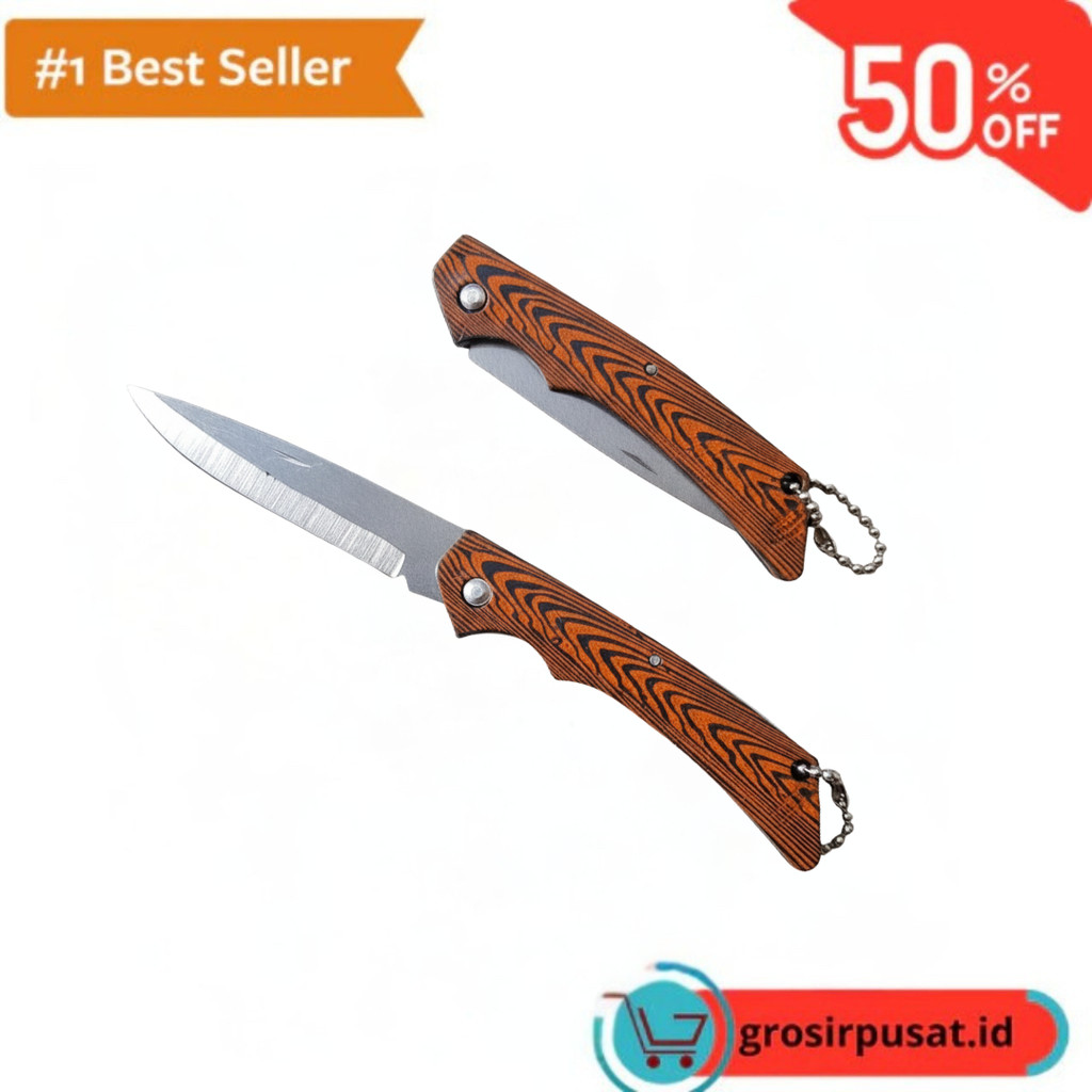 Pisau Lipat Motif Kayu Survival Kit Harga Promo Terbatas Outdoor