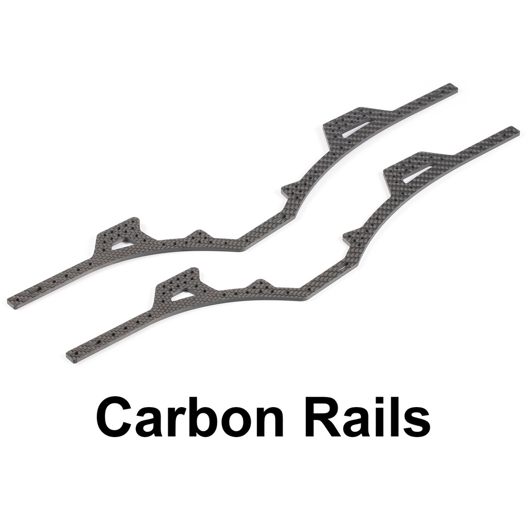 Carbon Fiber LCG Chassis Frame Kit with Ultralight Portal Transmission for 1/10 RC Rock Crawler SCX1