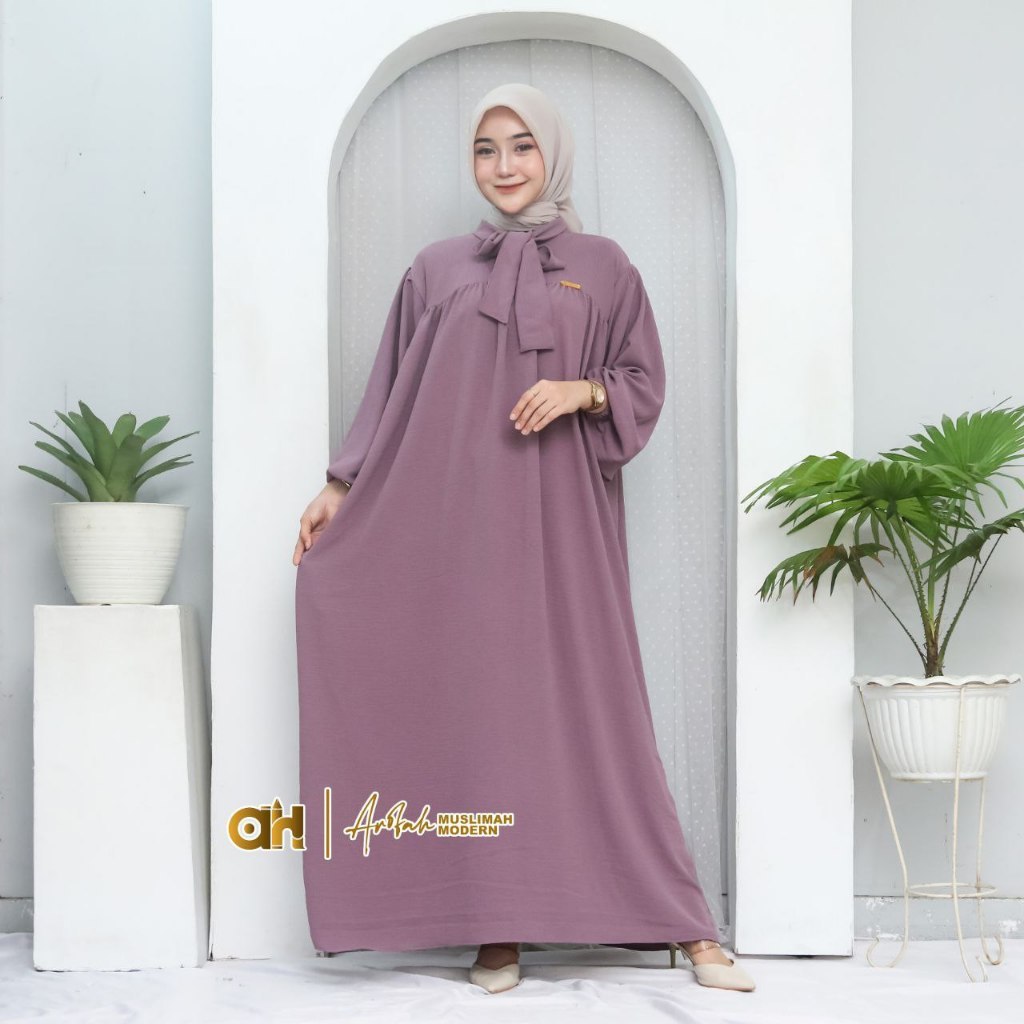 (FREE BROSS) Gamis Jumbo Ld 140cm Gamis Lebaran Arofah Dress Terbaru 2024 Gamis Crinkle premium/Gami