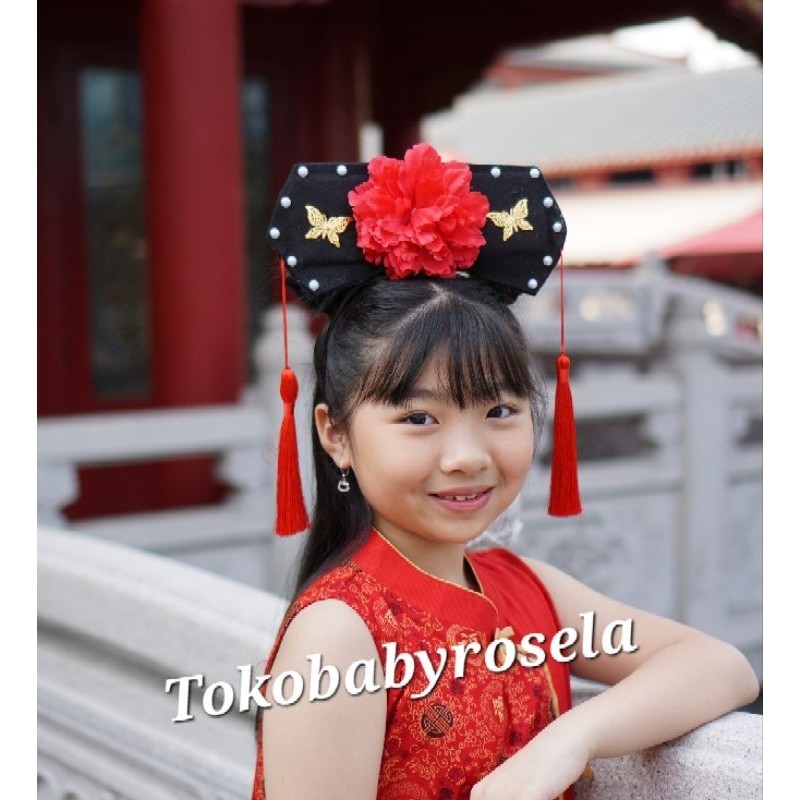 Bando cina Imlek anak Putri Huan Zhu aksesoris anak perempuan