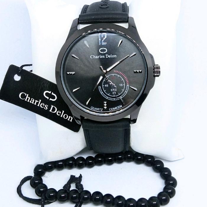 JAM TANGAN CARLES DELON ANTI AIR,FREE BOX+GELANG+BATRAI CADANGAN.. - CR 2+Gelang