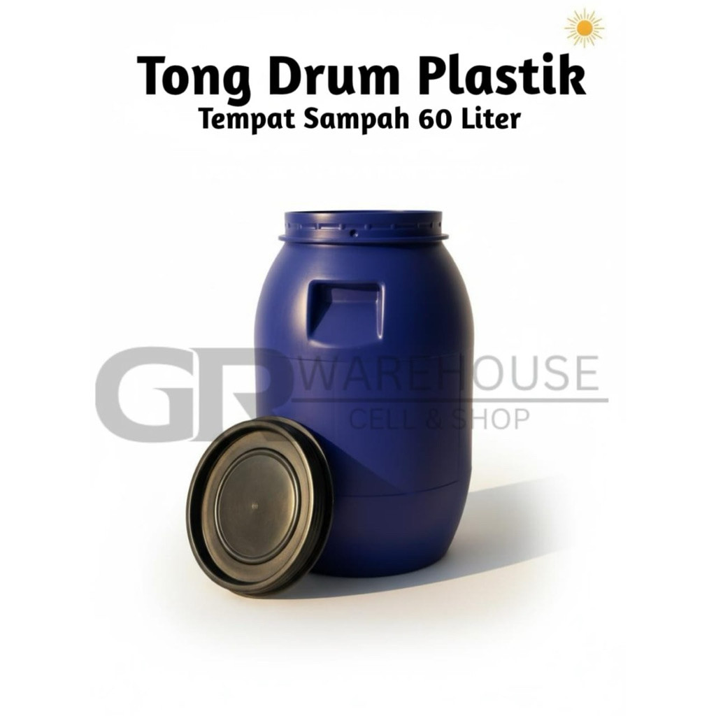 tong sampah 60 liter drum plastik bekas