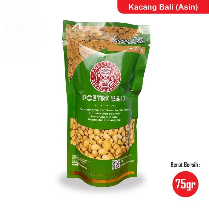 Poetri Bali - Kacang Kapri Bali Asin 75 gr - Kacang Bali Asin