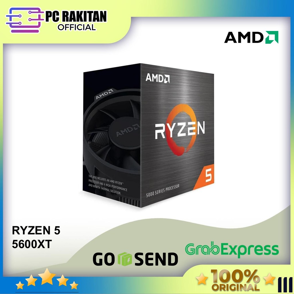 AMD CPU PROCESSOR RYZEN 5 5600XT (6C/12T + 3.6-4.6GHZ + WRAITH STEALTH COOLER) 16MB CACHE TDP 65W AM