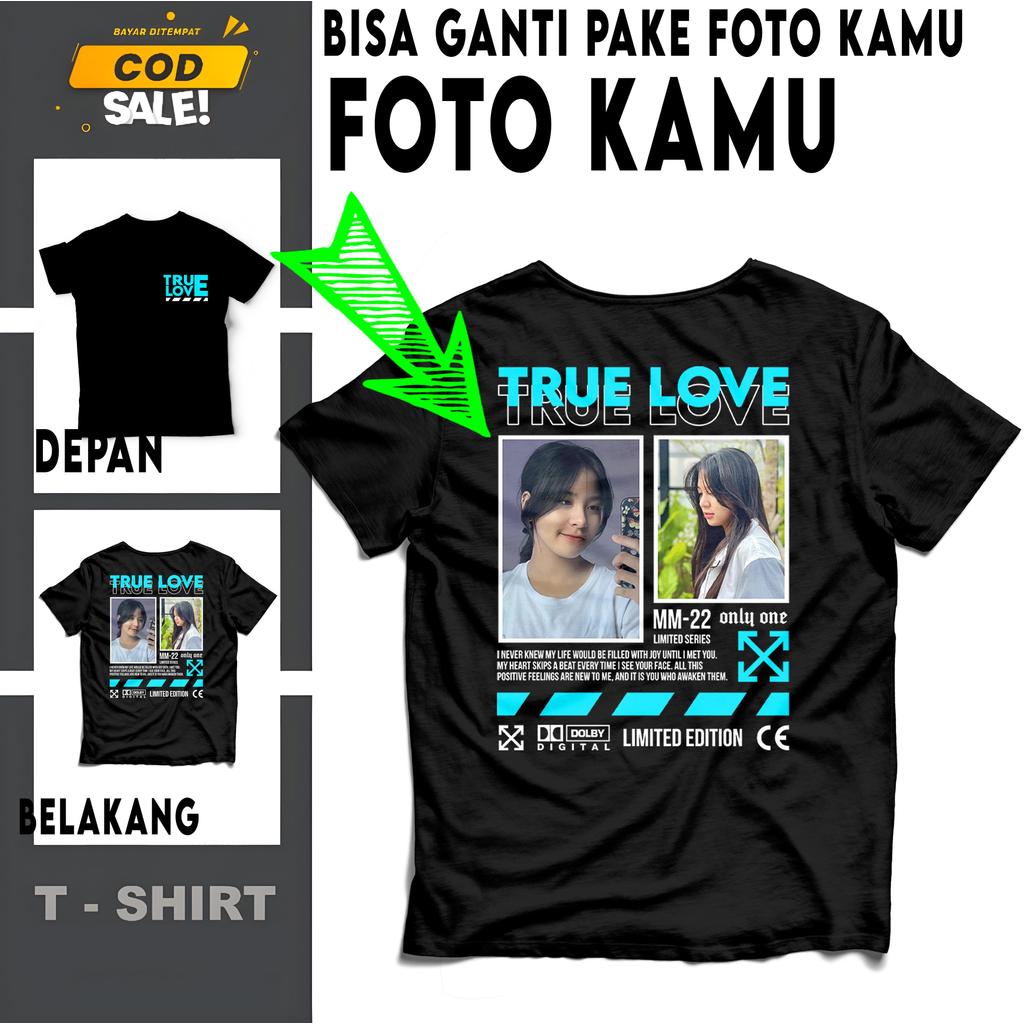 BAJU KAOS REQUEST CUSTOM DEPAN BELAKANG BISA REQUEST FOTO GAMBAR LOGO NAMA TULISAN KATA KATA ATAU DE