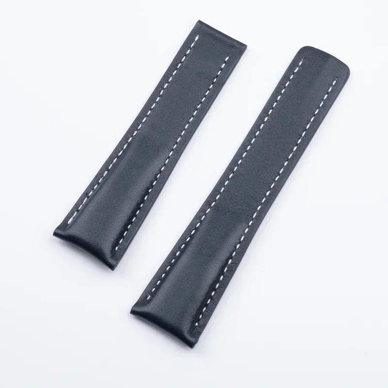 Wristband For Breitling Strap 20/22/24mm SUPEROCEAN AVENGER NAVITIMER Quality Genuine Leather Watch 