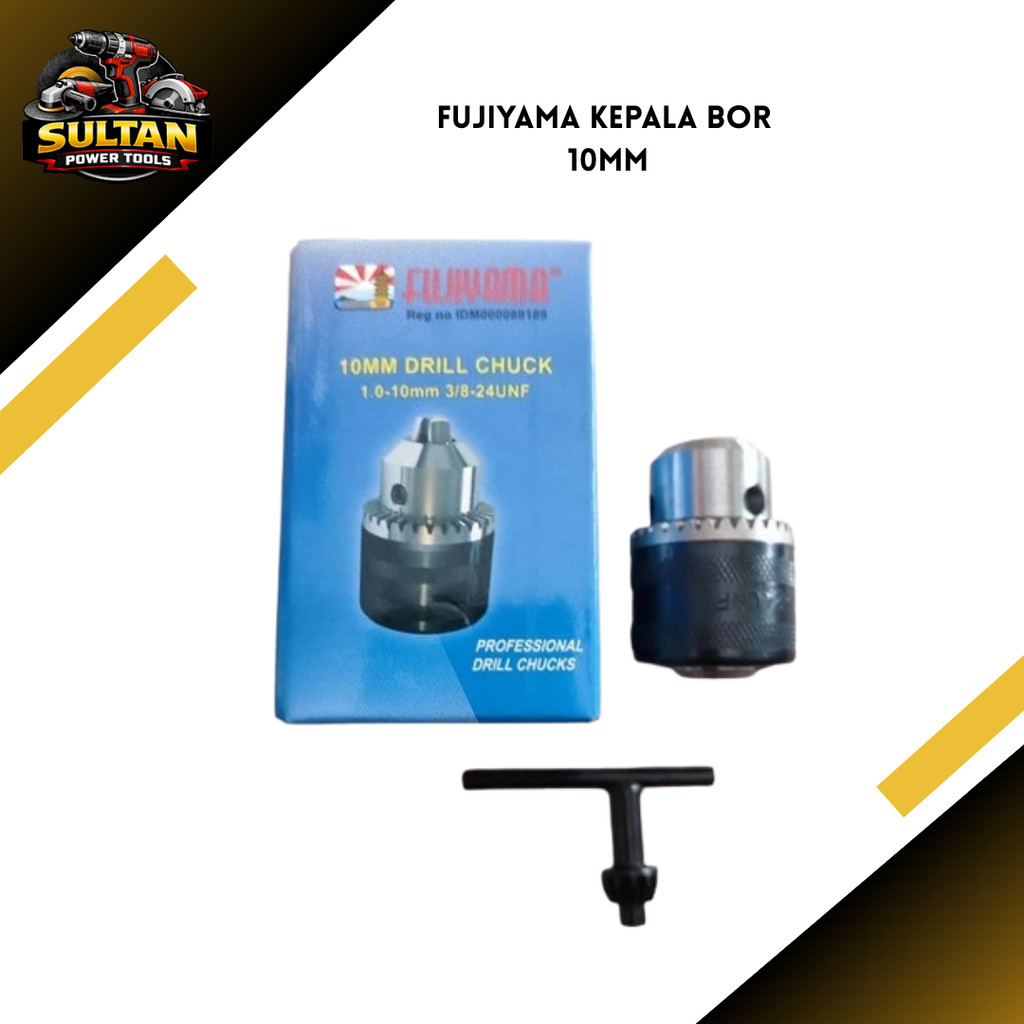 FUJIYAMA Drill Chuck 10mm / Kepala Bor 10mm / FUJIYAMA with key