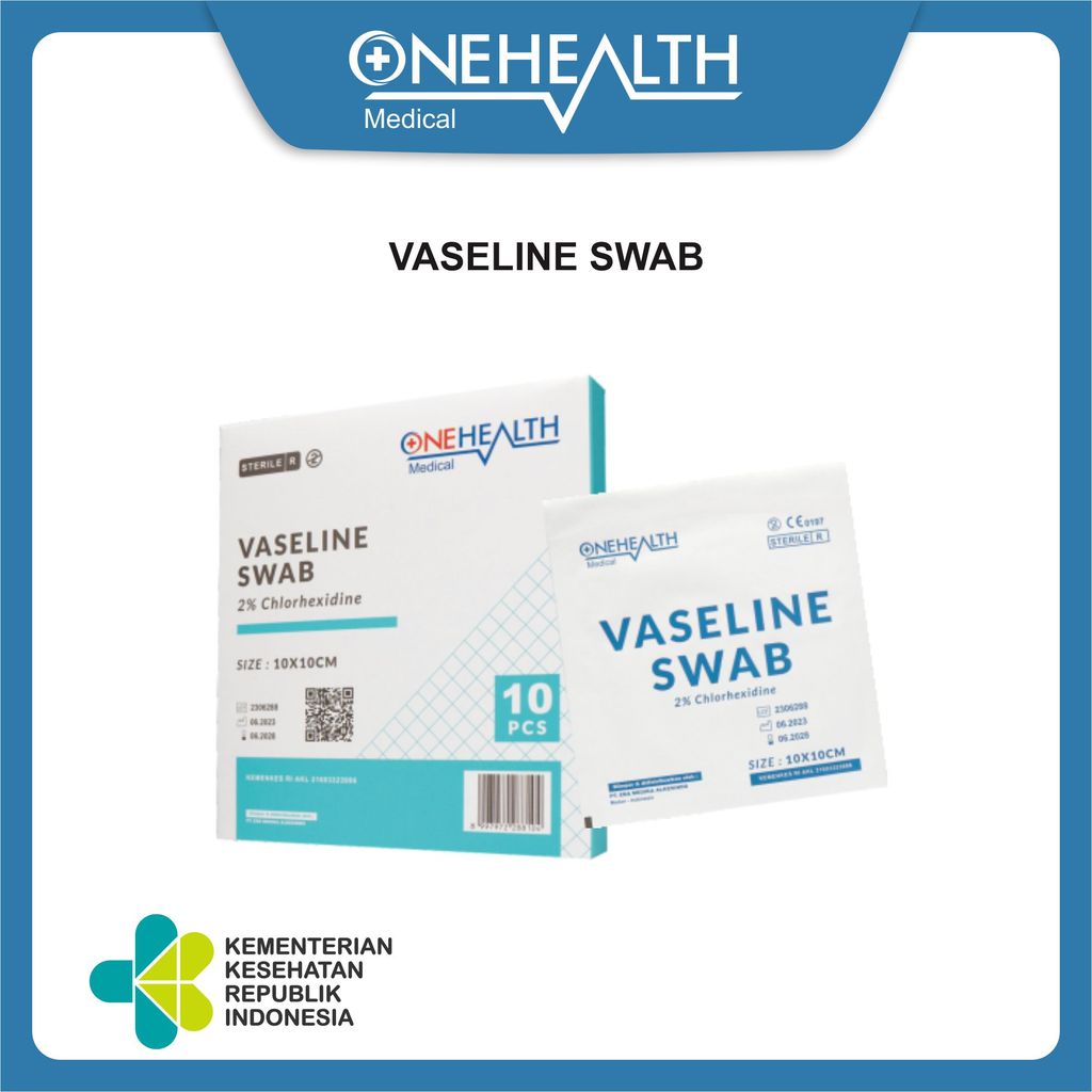 Onehealth Vaseline Swab 10x10cm Kain Kasa Pembalut Untuk Perawatan Luka-Satuan