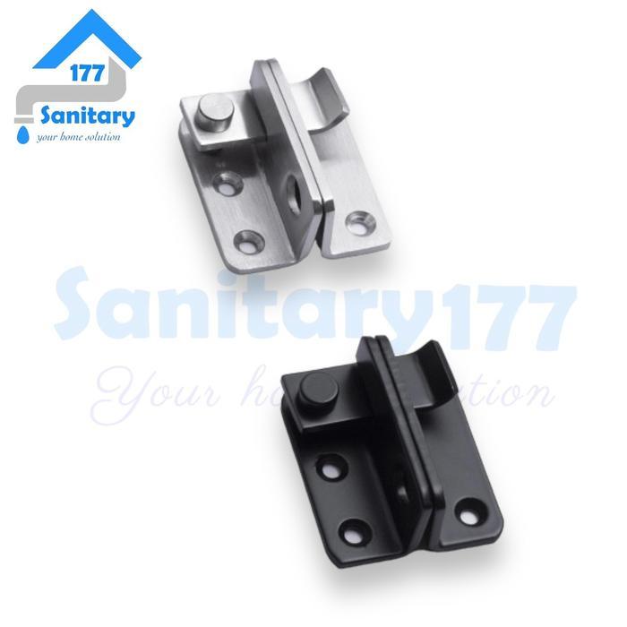 Grendel Pintu Sliding Geser mini stainless hitam st-Slot kunci Pintu dorong mini kecil murah mumer o