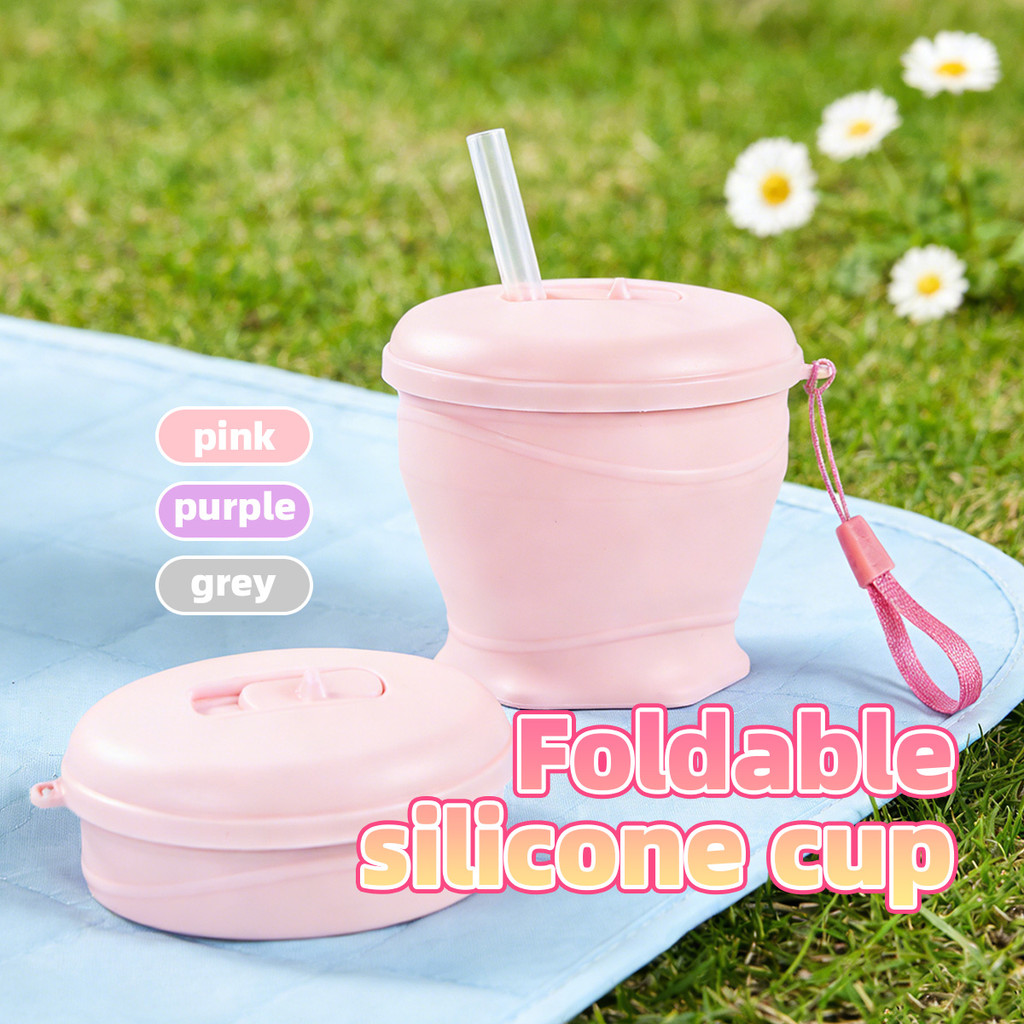 Gelas Lipat Silikon Premium 180ml - Gelas Lipat Silikon - Piala Lipat Perjalanan