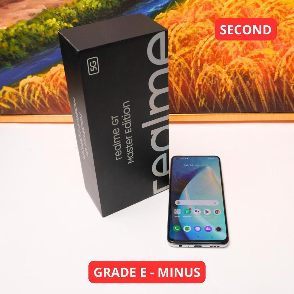 REALME GT MASTER EDITION 8/128 GB GRADE E - MINUS HP SECOND ORIGINAL SINAR MUTIARA CELL