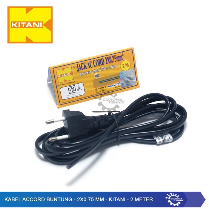 Kabel AC Cord Buntung - 2x0.75 mm - Kitani - 2 Meter