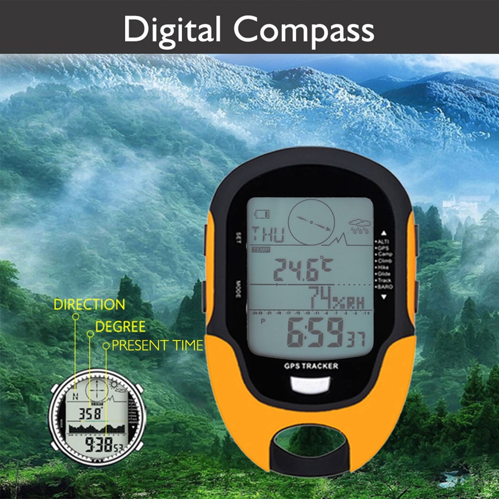 GPS Navigation Receiver Handheld USB Rechargeable gital Altimeter Barometer