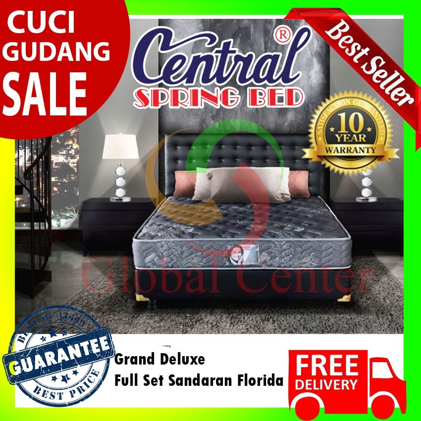 Springbed Central Grand Deluxe 180x200 Full Set Sandaran Florida